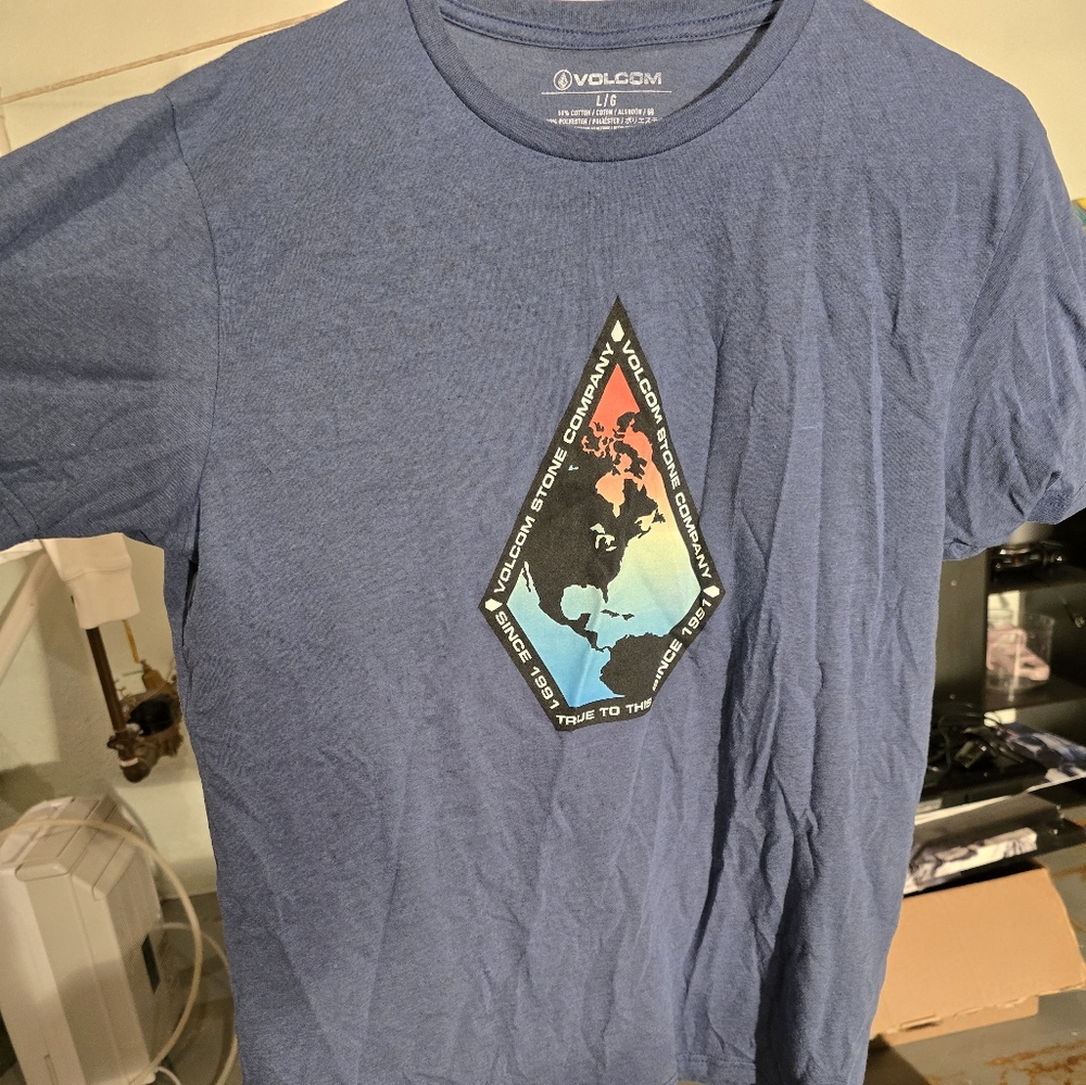 Volcom Blue Graphic Men's Size Large TShirt